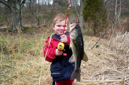 Nicolas's first time fishing