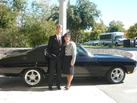 Jeff and I in front of our 70 Chevell