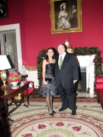 Laura & Ron in the White House Red Room