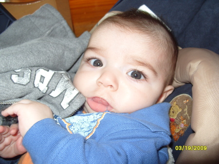 My grandson Brycen-look at those eyes!