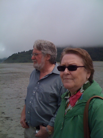 Daryl & Judy on Humboldt County, CA beach.