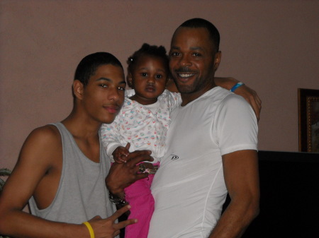 My son Brandon, my grand daughter and me 2008