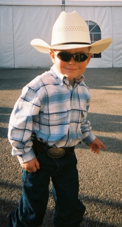 Grandson Wyatt at Cheyenne Rodeo