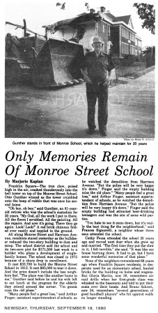 Monroe St. School demolition