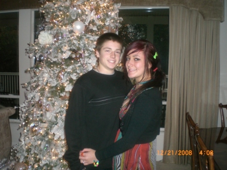 My son Dean and his girlfriend at Christmas 09