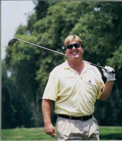 Richard playing golf