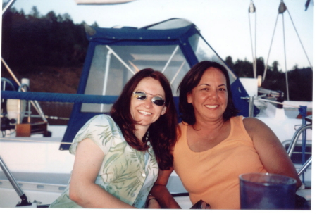 My good friend Hannah and I on my sailboat