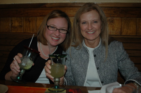 Shelby and Linda at Outback after work