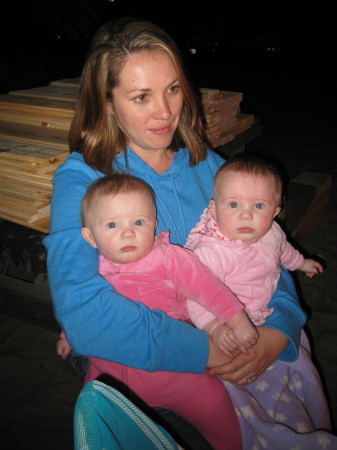 DIL Jen with 7-mo-old twins Kelsey & Kylianne
