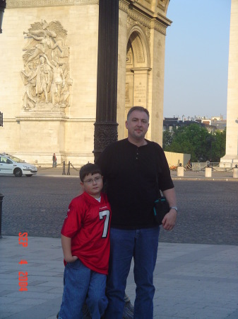 Me and Matthew at Arc de Triumph, Paris