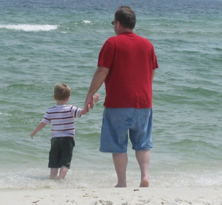 My Son and I on Orange Beach 09.