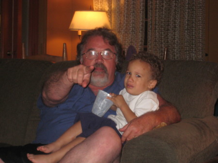 Randy holding grandson