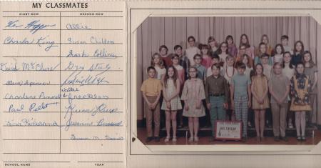 Mrs. Taylor's 6th Grade Class 1970 row 1 & 2