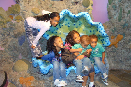 All the grand kids. Monterey Bay Aquarium