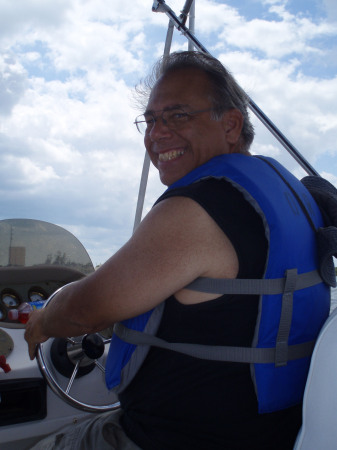 Tim on boat