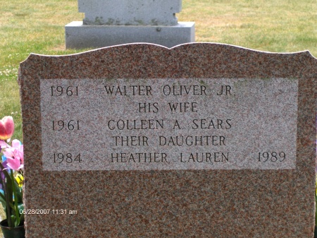 Heather Lauren Oliver deceased 07-06-1989