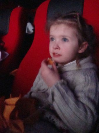 Grand daughter, Brielle - Popcorn & a movie