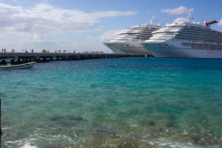 Cozumel-  pier from my bar swing