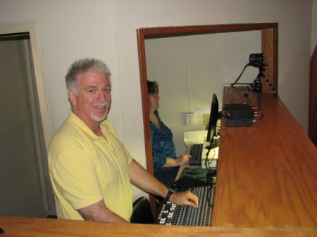 One of the Celtic Cross Church sound guys