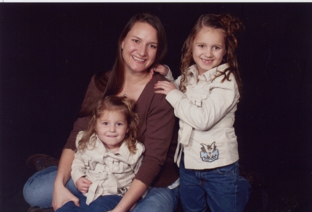 Christy with her girl's Alley & Olivia.