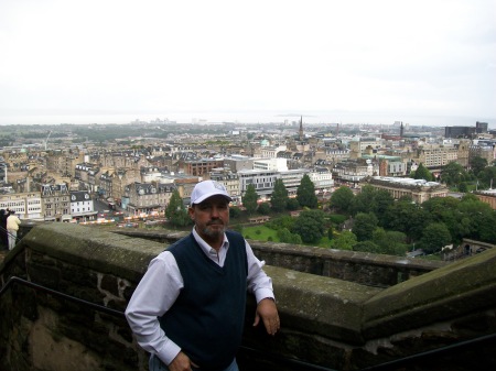 Rick at top of Edinburgh Castle, Scotland