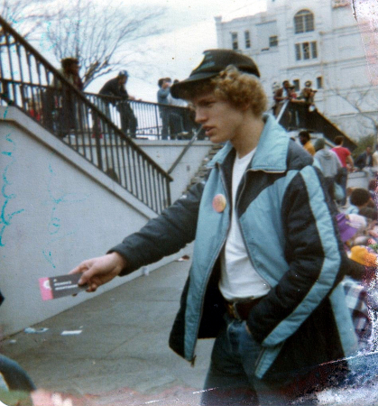 Andy Sharing Jesus in 1982