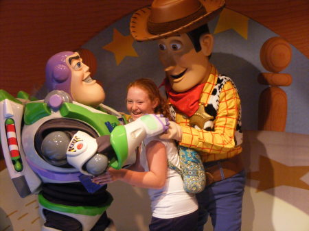 Olivia with Woody & Buzz