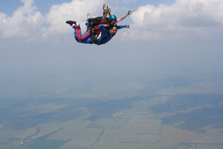 Me skydiving tandem