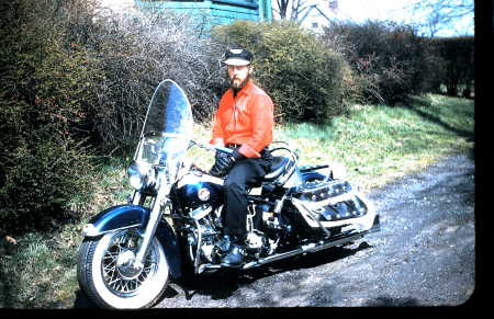 Dad on Harley Cycle