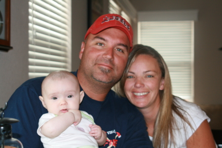 My Hubby and I with my girlfriends new baby.