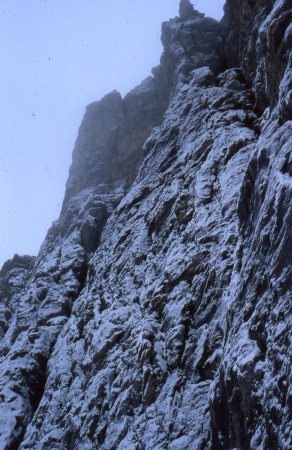 The joys of winter rock climbing - 1978