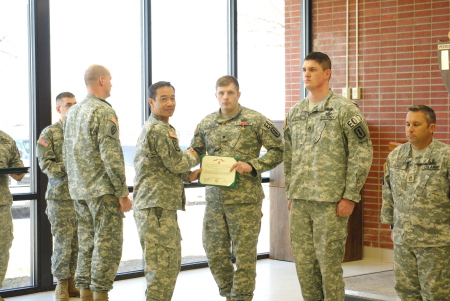 Nathan receiving The Bronze Star with Valor