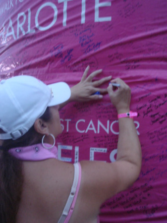 Signing the participant wall....6:30am