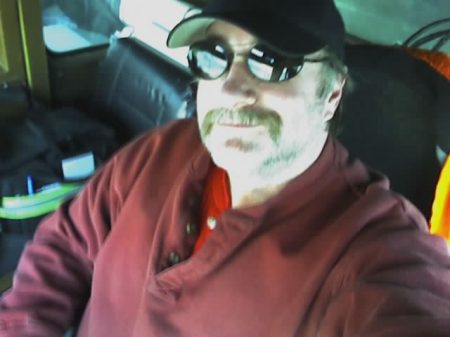 Just me in the cab of my gold ore hauler.