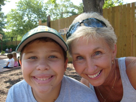 Me and my grandson Brett at Kings Dominion!