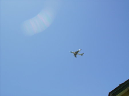 Air Force 1 flying over head