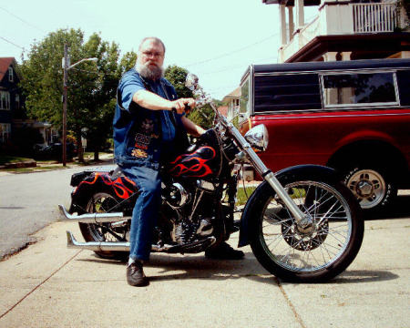 Me on my panhead chopper