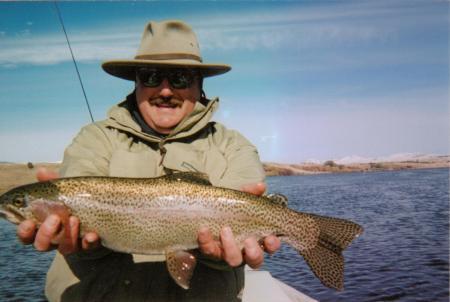 Fly fishing the Madison river in MT.