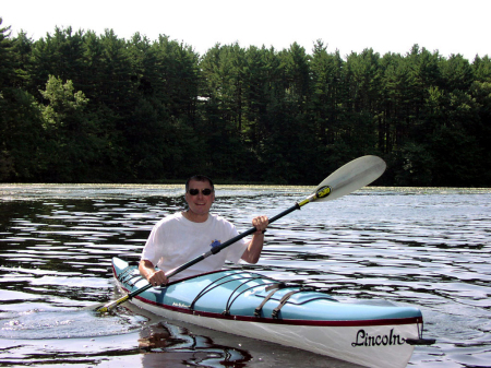 Ken kayaking at Whitehall state park