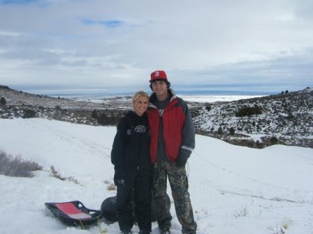 Michelle & Caleb Sledding