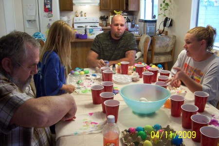 Annual Family egg coloring
