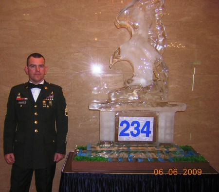 234th army ball by ice sculpture