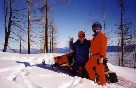 SnowMobiling w/ wife Sherry