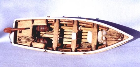 top view of the ship's boat