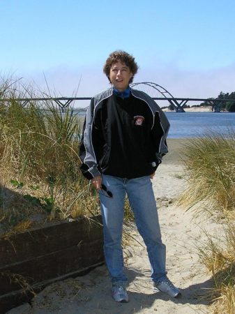 Sharlene on the coast of Oregon