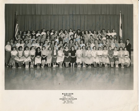 Madison School Graduating Class of 1956