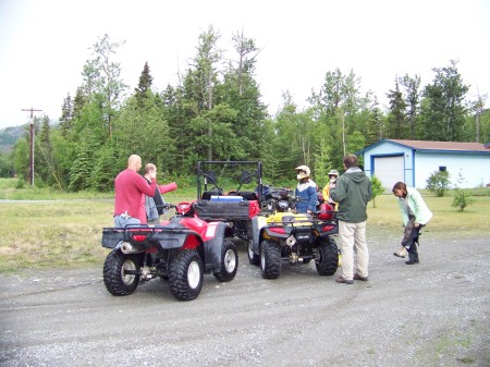 4 wheeling to Knik Glacier Alaska.