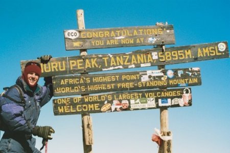 whitney on Mt. Kilimanjaro