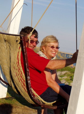 My Hubby and Me in a beach swing..