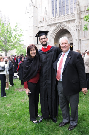 With Husband and son